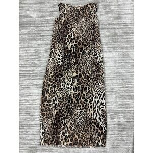 Rolla Coster Dress Womens Medium Multicolor Leopard Print Sleeveless Midi Tank